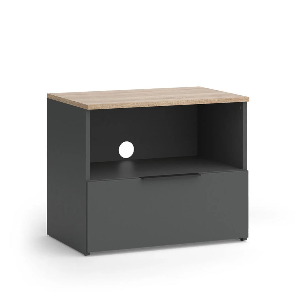 LOWBOARD Wido Antracit/Sonoma 60x50 cm cu sertar LOWBOARD Wido Antracit/Sonoma 60x50 cm cu sertar