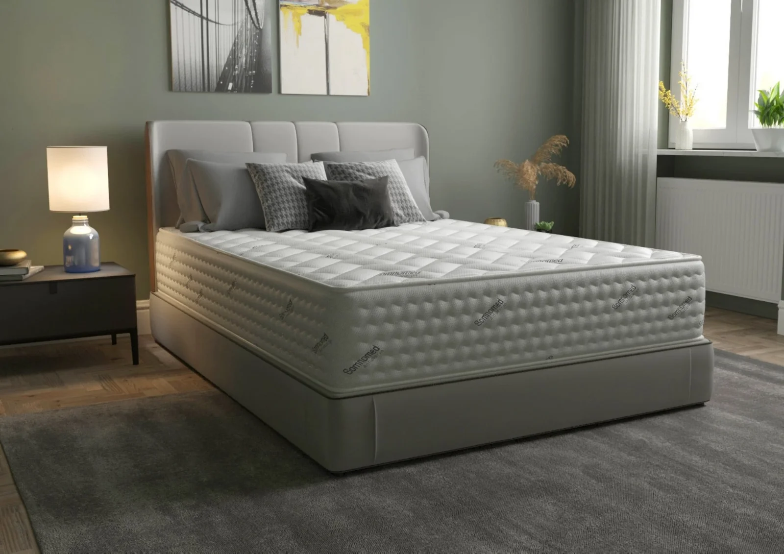 Saltea cu arcuri Pocket Somnomed Comfort Fit HoReCa 180x200, înălțime 30 cm, spumă cu memorie, husa tratament antiacarieni, fermitate mediu-tare Saltea cu arcuri Pocket Somnomed Comfort Fit HoReCa 180x200, înălțime 30 cm, spumă cu memorie, husa tratament antiacarieni, fermitate mediu-tare