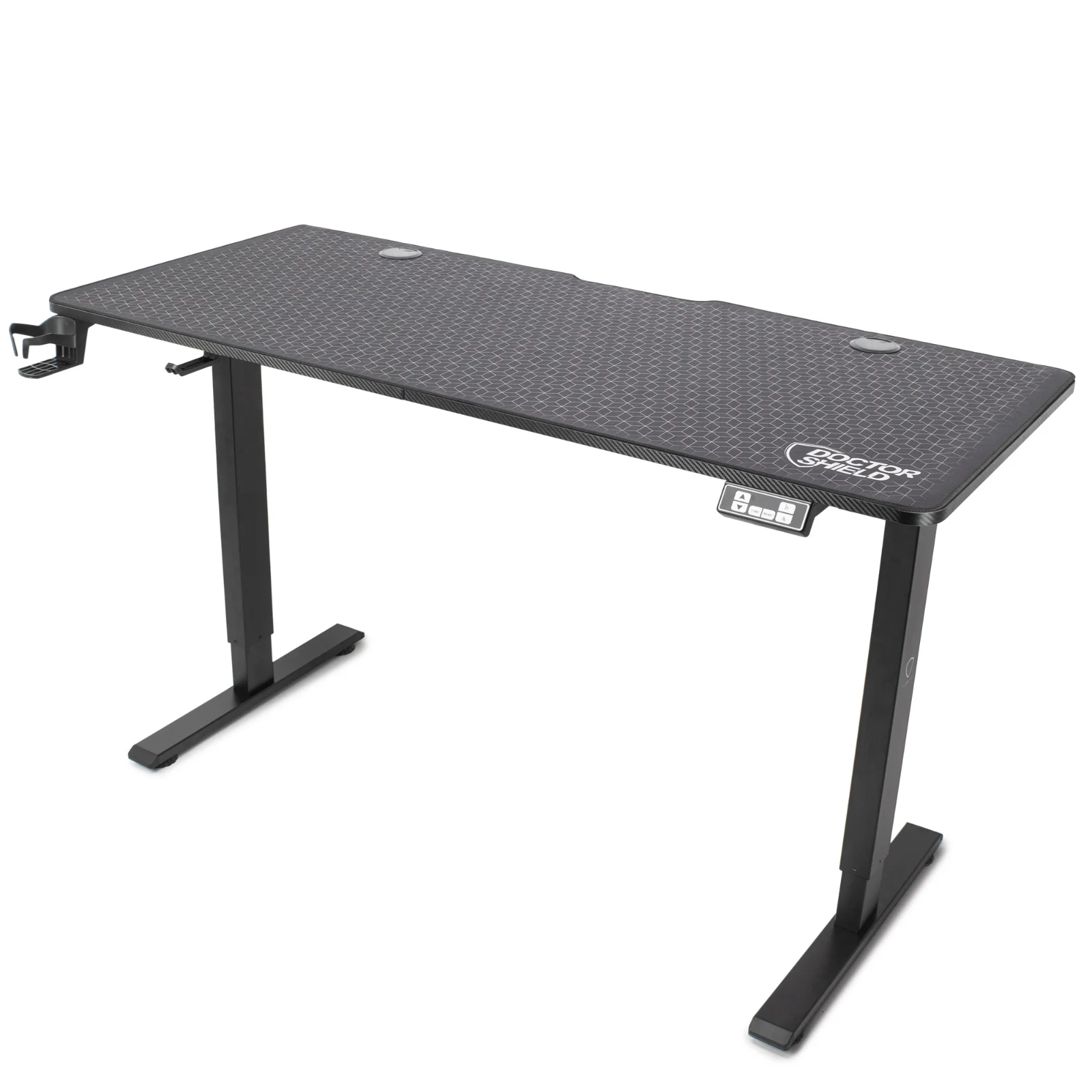 Birou Electric Reglabil pe Inaltime, Dr.Shield Nova, 140 x 60 x 75 CM, Mouse Pad XXL Full Cover - Negru Birou Electric Reglabil pe Inaltime, Dr.Shield Nova, 140 x 60 x 75 CM, Mouse Pad XXL Full Cover - Negru