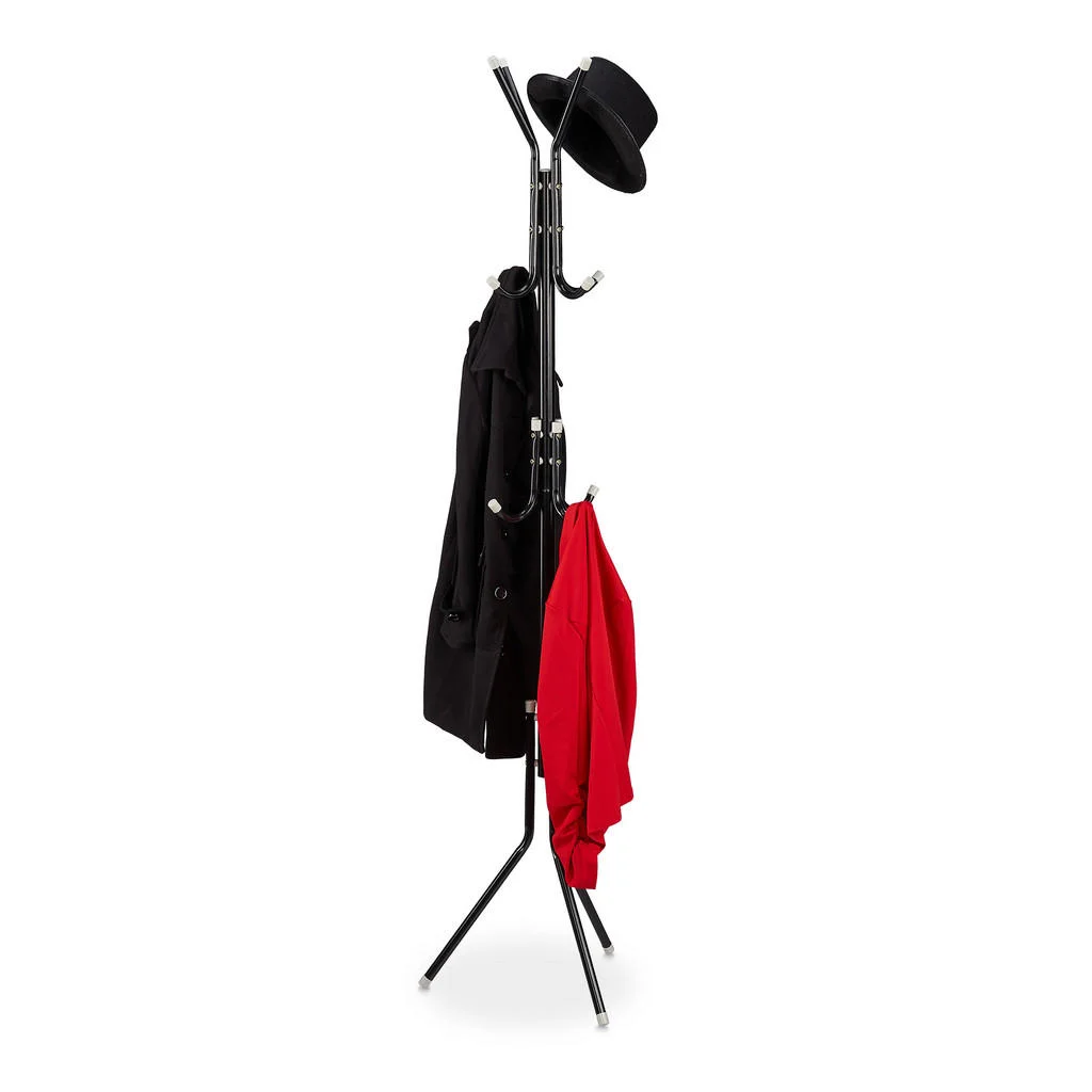 CUIER Negru metal 12 cârlige 180x44x39 cm CUIER Negru metal 12 cârlige 180x44x39 cm