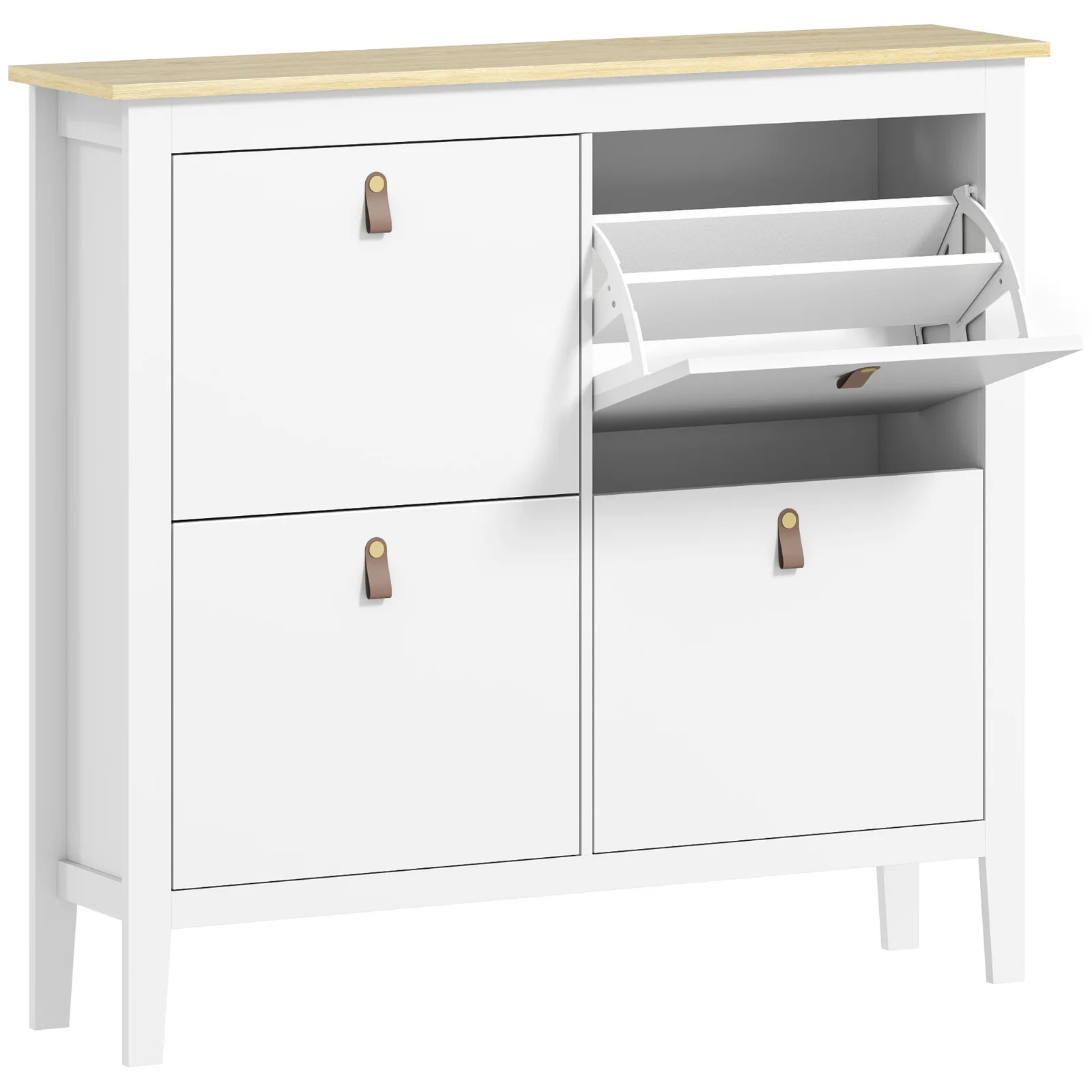 HOMCOM Pantofar Slim cu 4 Sertare pentru 20 Perechi de Pantofi, Mărime EU44 și Separatoare Reglabile, 105x24x95,5 cm, Alb | Aosom Romania HOMCOM Pantofar Slim cu 4 Sertare pentru 20 Perechi de Pantofi, Mărime EU44 și Separatoare Reglabile, 105x24x95,5 cm, Alb | Aosom Romania