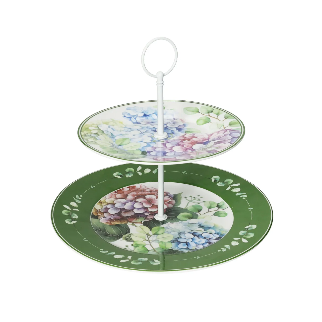 Platou etajat pentru prajituri, Flora, Brandani, D26.5x23 cm, portelan Platou etajat pentru prajituri, Flora, Brandani, D26.5x23 cm, portelan