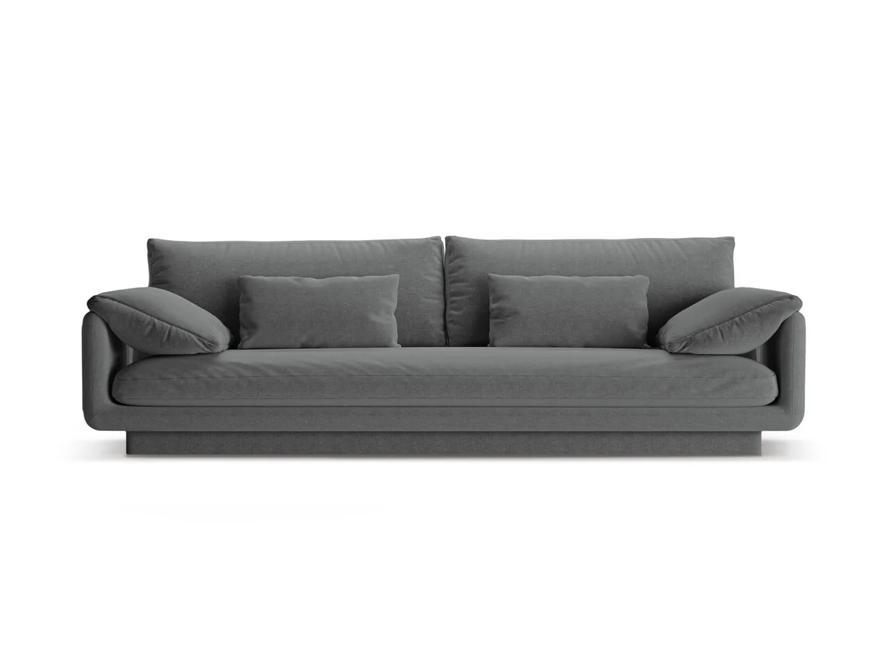 Canapea 4 locuri, Torino-211, Micadoni Home, 250x103x83 cm, tesatura structurata chenille, gri inchis Canapea 4 locuri, Torino-211, Micadoni Home, 250x103x83 cm, tesatura structurata chenille, gri inchis