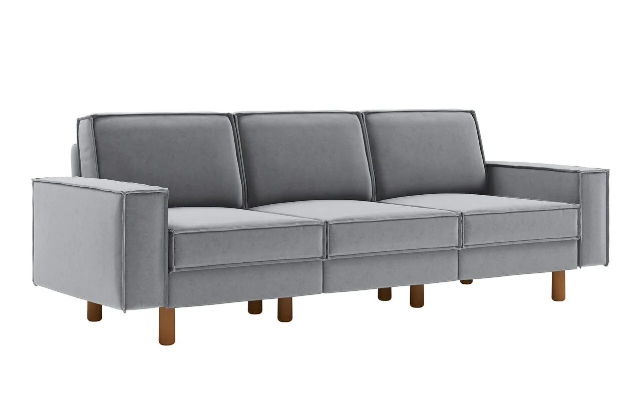 Canapea 3 locuri, Atelier del Sofa, 918CMF1253, Otel, Gri ceață / Nuc Canapea 3 locuri, Atelier del Sofa, 918CMF1253, Otel, Gri ceață / Nuc