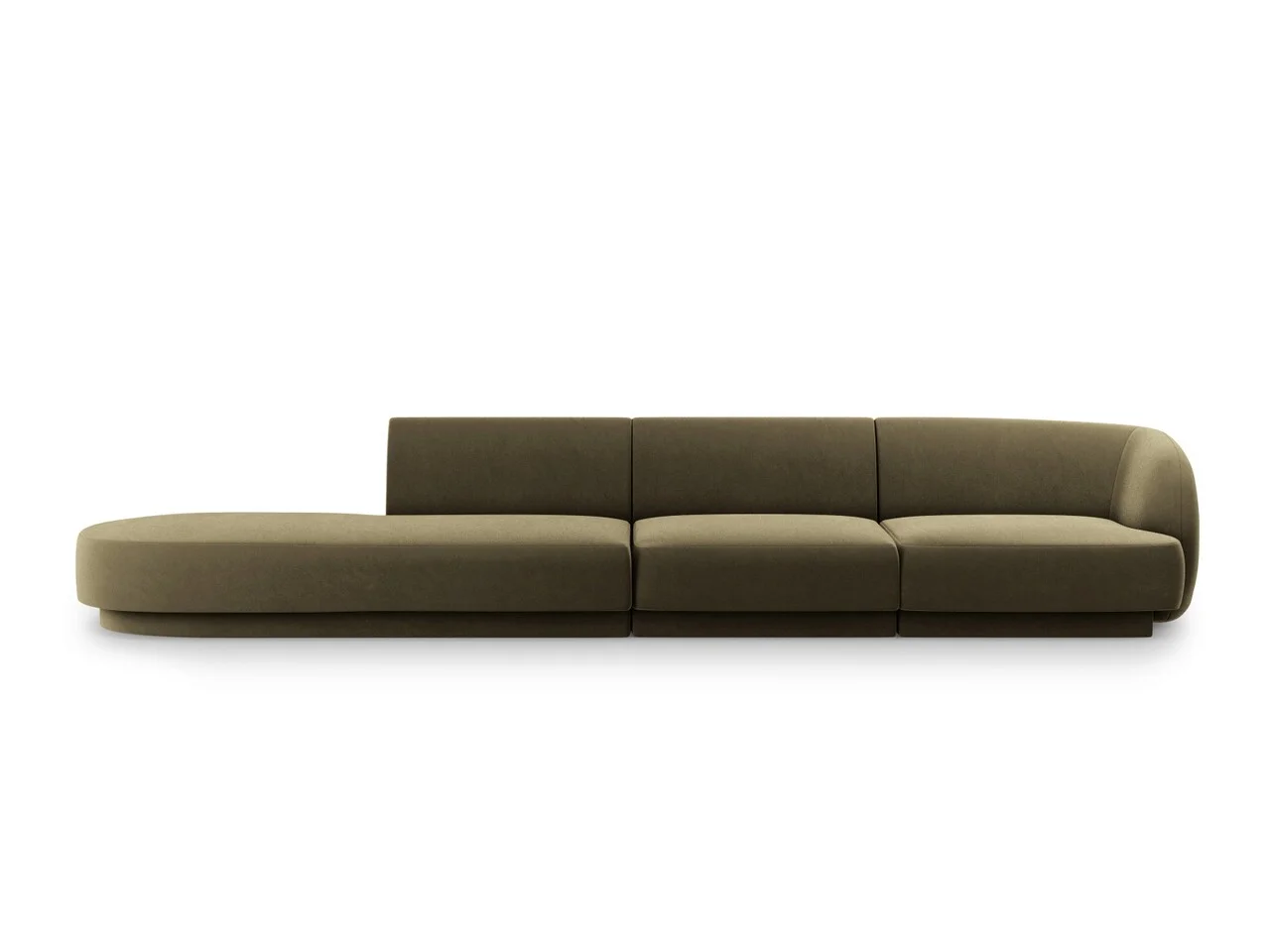 Canapea 4 locuri cotiera stanga, Miley, Micadoni Home, BL, 325x85x74 cm, catifea, verde Canapea 4 locuri cotiera stanga, Miley, Micadoni Home, BL, 325x85x74 cm, catifea, verde