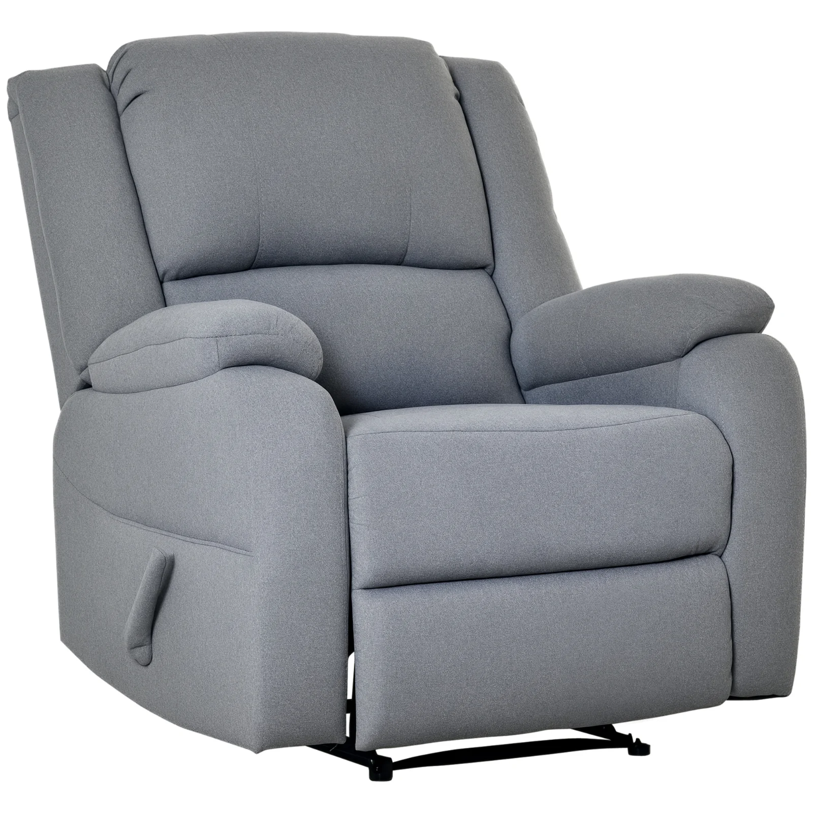HOMCOM Relaxsessel Manual Fotoliu de televizor cu funcție de întindere, aspect de in, fotoliu TV cu mâner lateral, suport de picioare, capacitate de încărcare de până la 150 kg, pentru sufragerie, Gri HOMCOM Relaxsessel Manual Fotoliu de televizor cu funcție de întindere, aspect de in, fotoliu TV cu mâner lateral, suport de picioare, capacitate de încărcare de până la 150 kg, pentru sufragerie, Gri