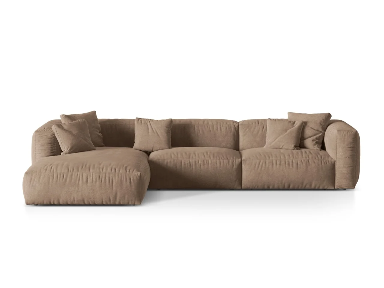 Coltar modular stanga 3 locuri, Martina-120, Micadoni Home, 332x176x75 cm, catifea, bej inchis Coltar modular stanga 3 locuri, Martina-120, Micadoni Home, 332x176x75 cm, catifea, bej inchis
