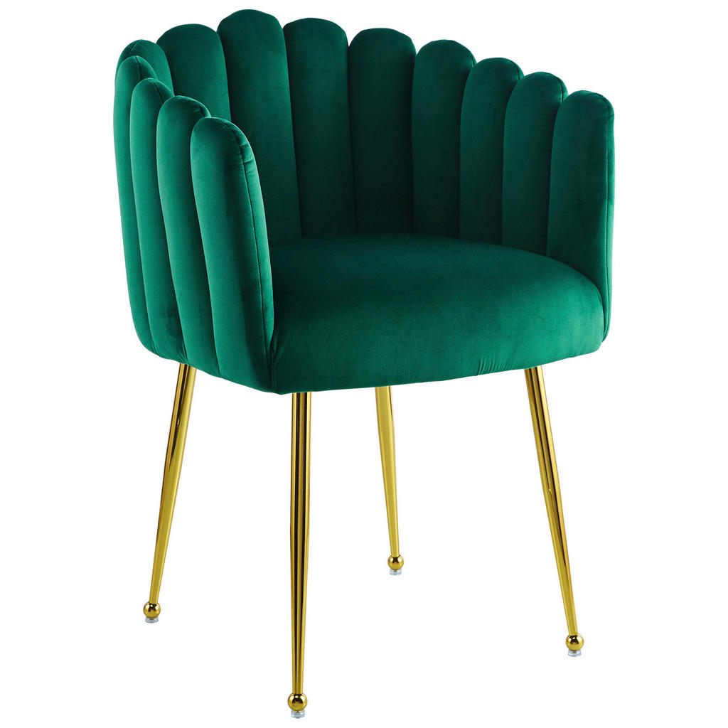 Scaun Cu Brațe din metal, textil, verde Scaun Cu Brațe din metal, textil, verde