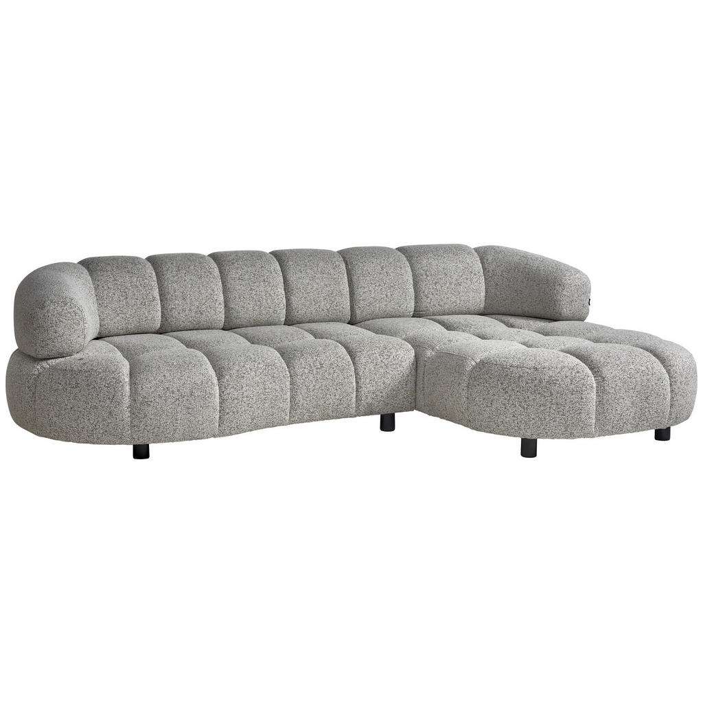 Colțar Cu Funtie Electrica, textil, grej, 284/183 cm