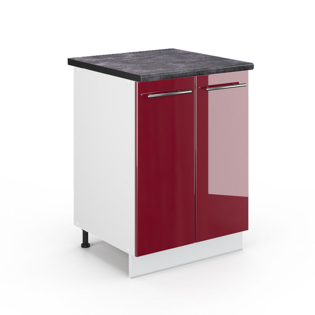 DULAP DE BAZĂ DE BUCĂTĂRIE Fame-Line Bordeaux lucios ridicat 60 cm , AP Antracit DULAP DE BAZĂ DE BUCĂTĂRIE Fame-Line Bordeaux lucios ridicat 60 cm , AP Antracit