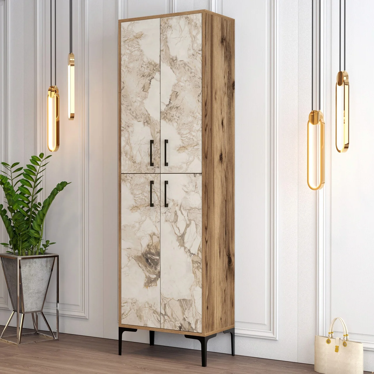Pantofar, Hanah Home, Berlin A, 60x200x35 cm, Nuc/Alb Pantofar, Hanah Home, Berlin A, 60x200x35 cm, Nuc/Alb