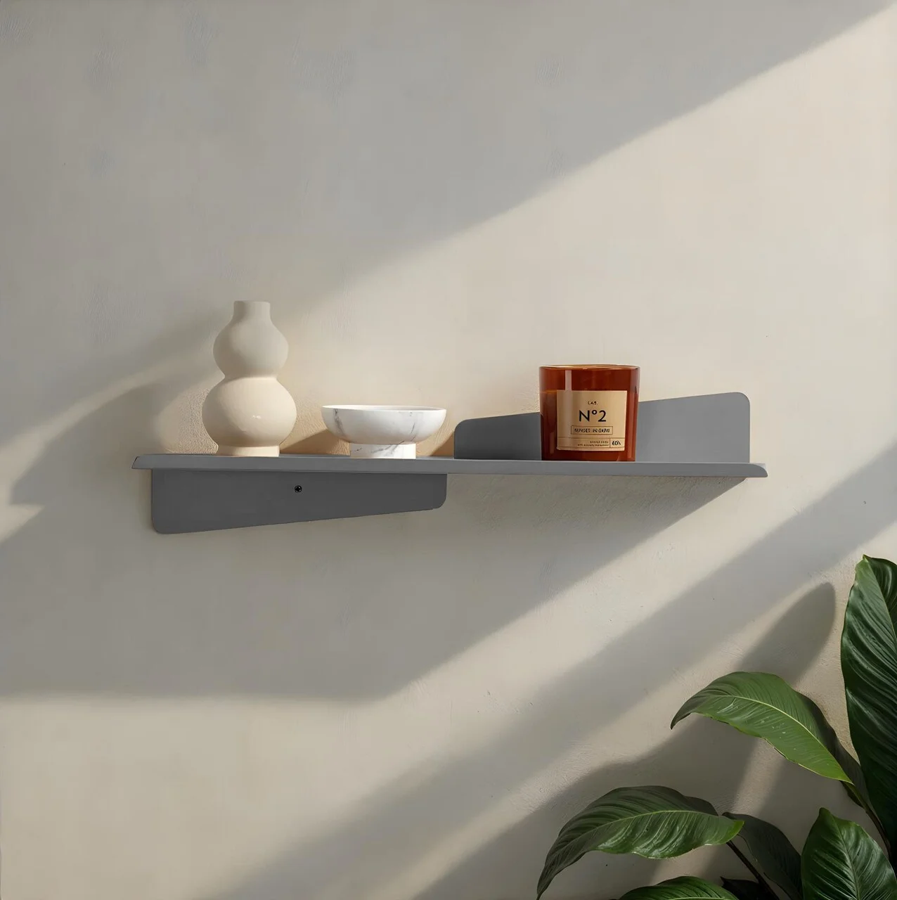 Raft de perete, Hanah Home, Vlnt123Gr, 60x14 cm, Gri Raft de perete, Hanah Home, Vlnt123Gr, 60x14 cm, Gri