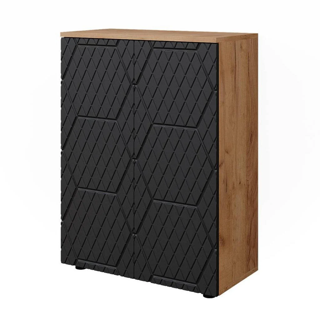DULAP MIDI Irma Antracit cu structură tip fagure de miere 60x81 cm DULAP MIDI Irma Antracit cu structură tip fagure de miere 60x81 cm