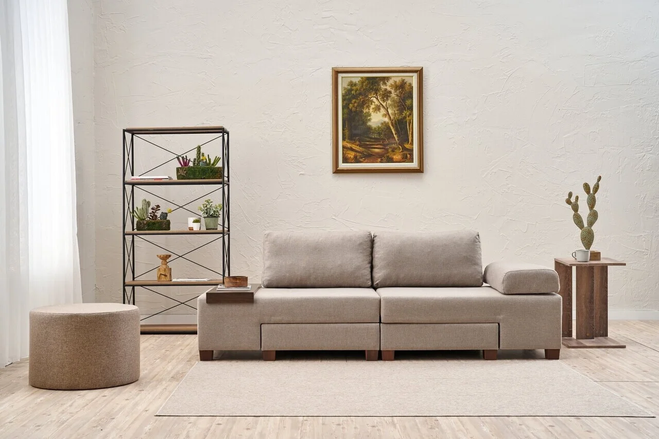 Canapea extensibila 3 locuri, Atelier del Sofa, 613LFS1117, Crem Canapea extensibila 3 locuri, Atelier del Sofa, 613LFS1117, Crem