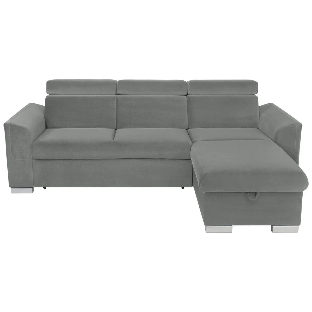 Colțar, lemn, metal, textil, gri Colțar, lemn, metal, textil, gri