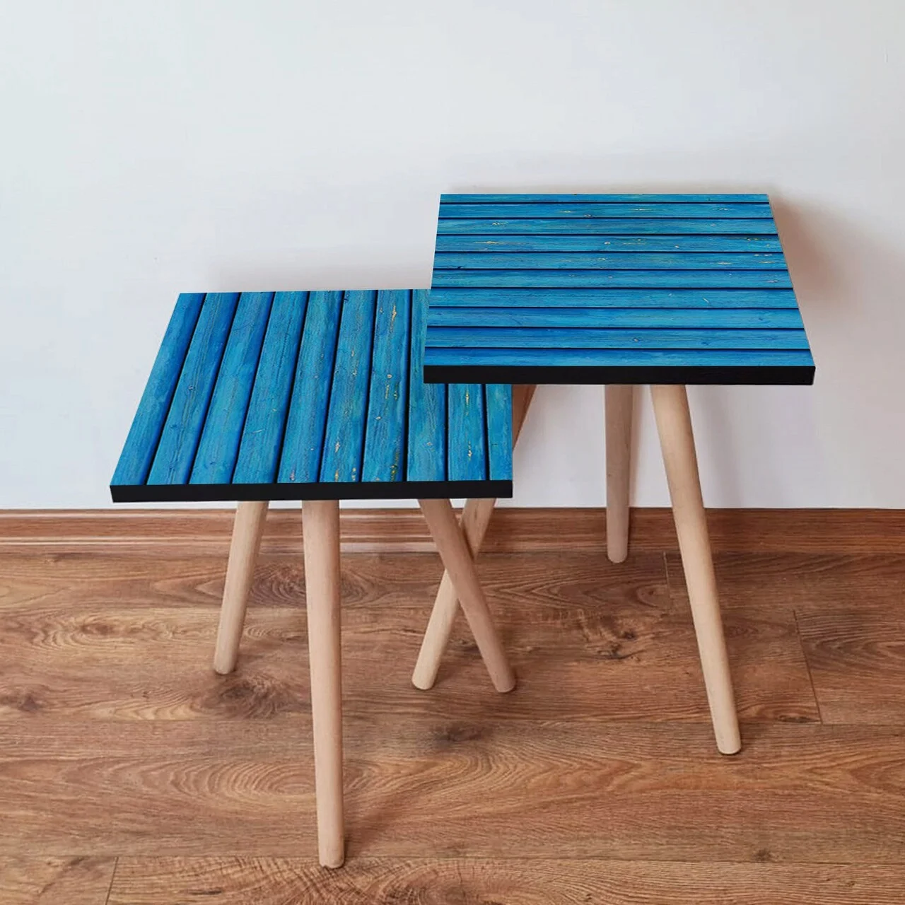 Set masute 2 piese, Hanah Home, 2Shp386, Albastru Set masute 2 piese, Hanah Home, 2Shp386, Albastru