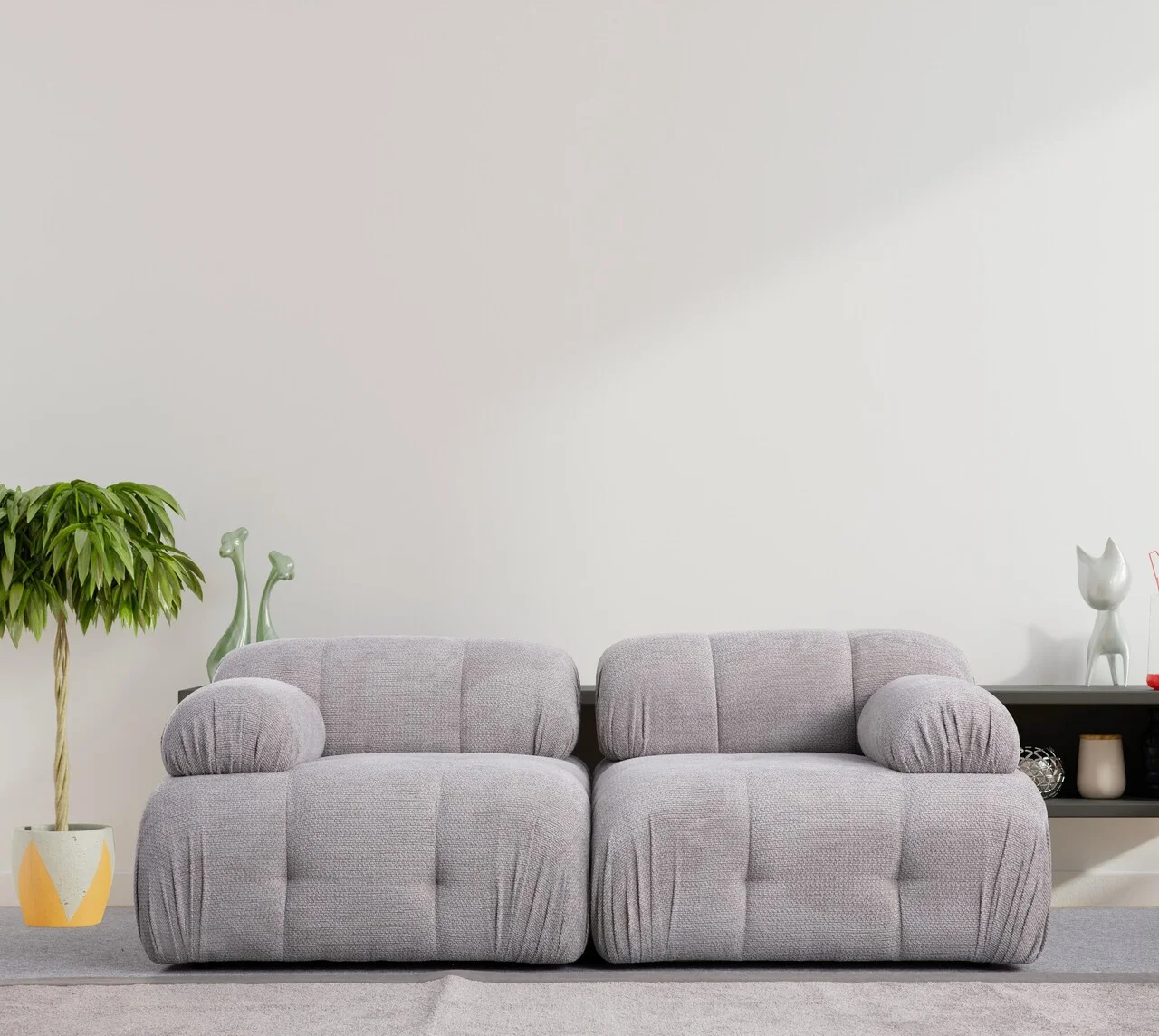 Canapea 2 locuri, Atelier del Sofa, 560ARE1558, Lemn de fag / PAL, Gri deschis Canapea 2 locuri, Atelier del Sofa, 560ARE1558, Lemn de fag / PAL, Gri deschis
