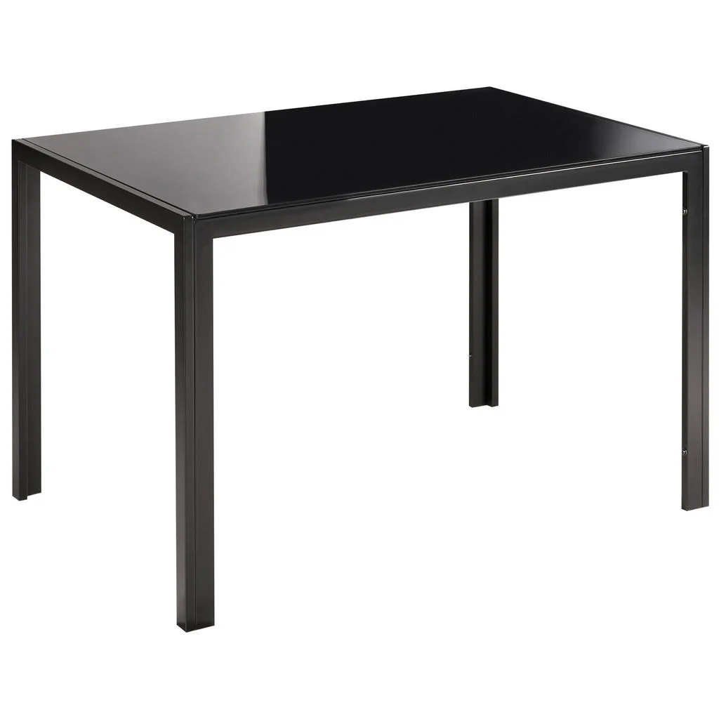 MASĂ DE BUCĂTĂRIE neagră 120/80 cm sticlă securizată Lavos MASĂ DE BUCĂTĂRIE neagră 120/80 cm sticlă securizată Lavos