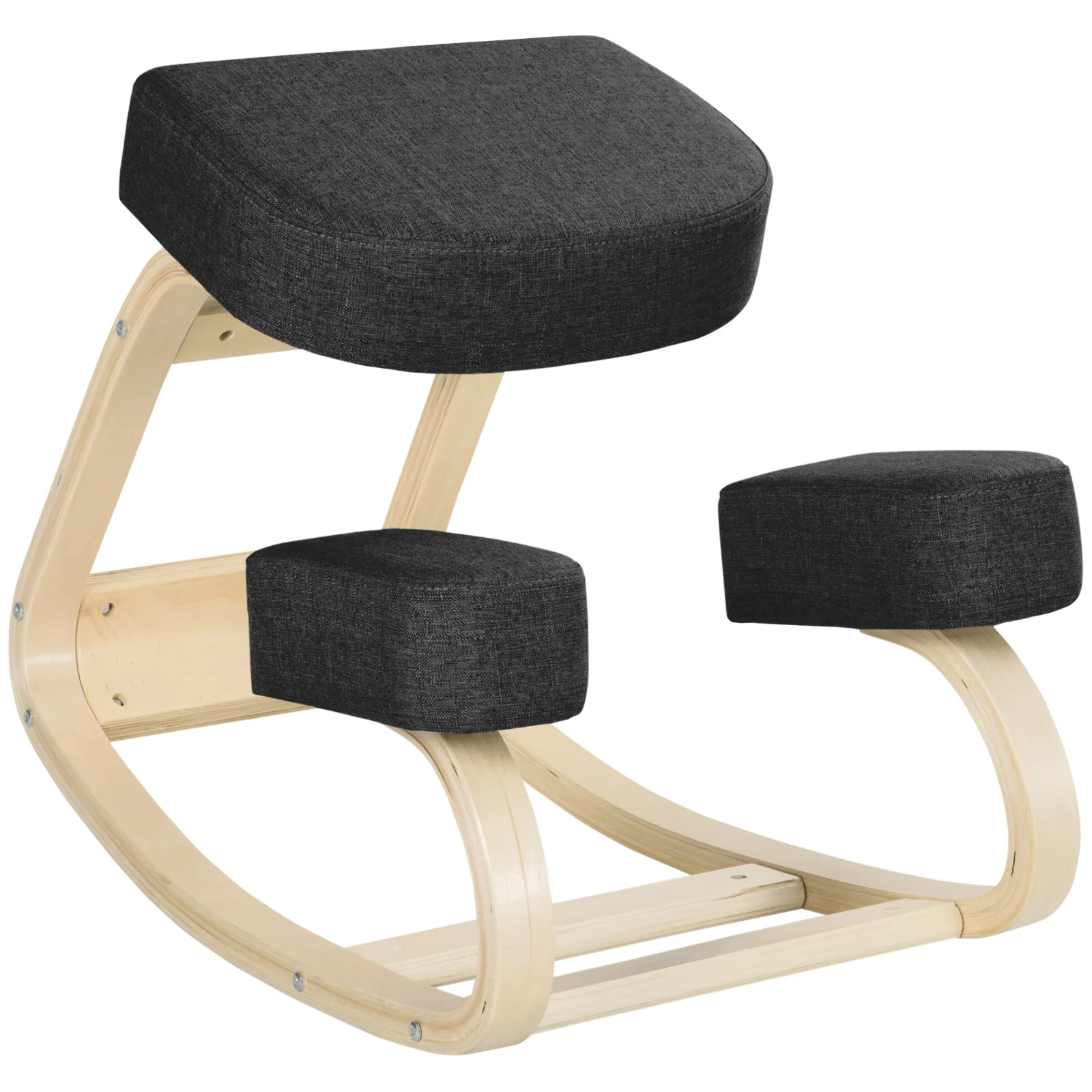 Vinsetto Scaun Ergonomic cu Suport pentru Genunchi din Lemn de Mesteacăn, 51x69x58 cm, Negru | Aosom Romania Vinsetto Scaun Ergonomic cu Suport pentru Genunchi din Lemn de Mesteacăn, 51x69x58 cm, Negru | Aosom Romania