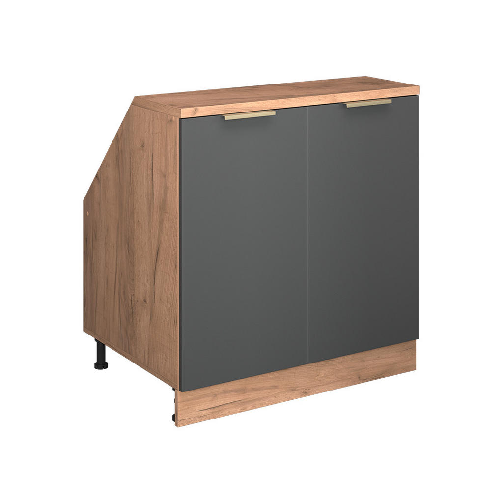 DULAP MANSARDĂ Rion Aur antracit 80x81.6 cm cu 2 uși, adâncime 60 cm DULAP MANSARDĂ Rion Aur antracit 80x81.6 cm cu 2 uși, adâncime 60 cm