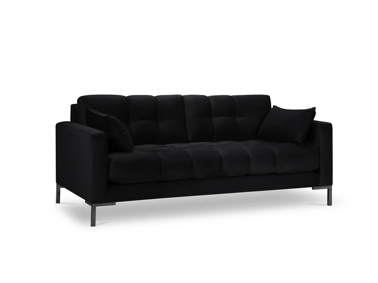 Canapea 2 locuri, Mamaia, Micadoni Home, BL, 152x92x75 cm, catifea, negru Canapea 2 locuri, Mamaia, Micadoni Home, BL, 152x92x75 cm, catifea, negru