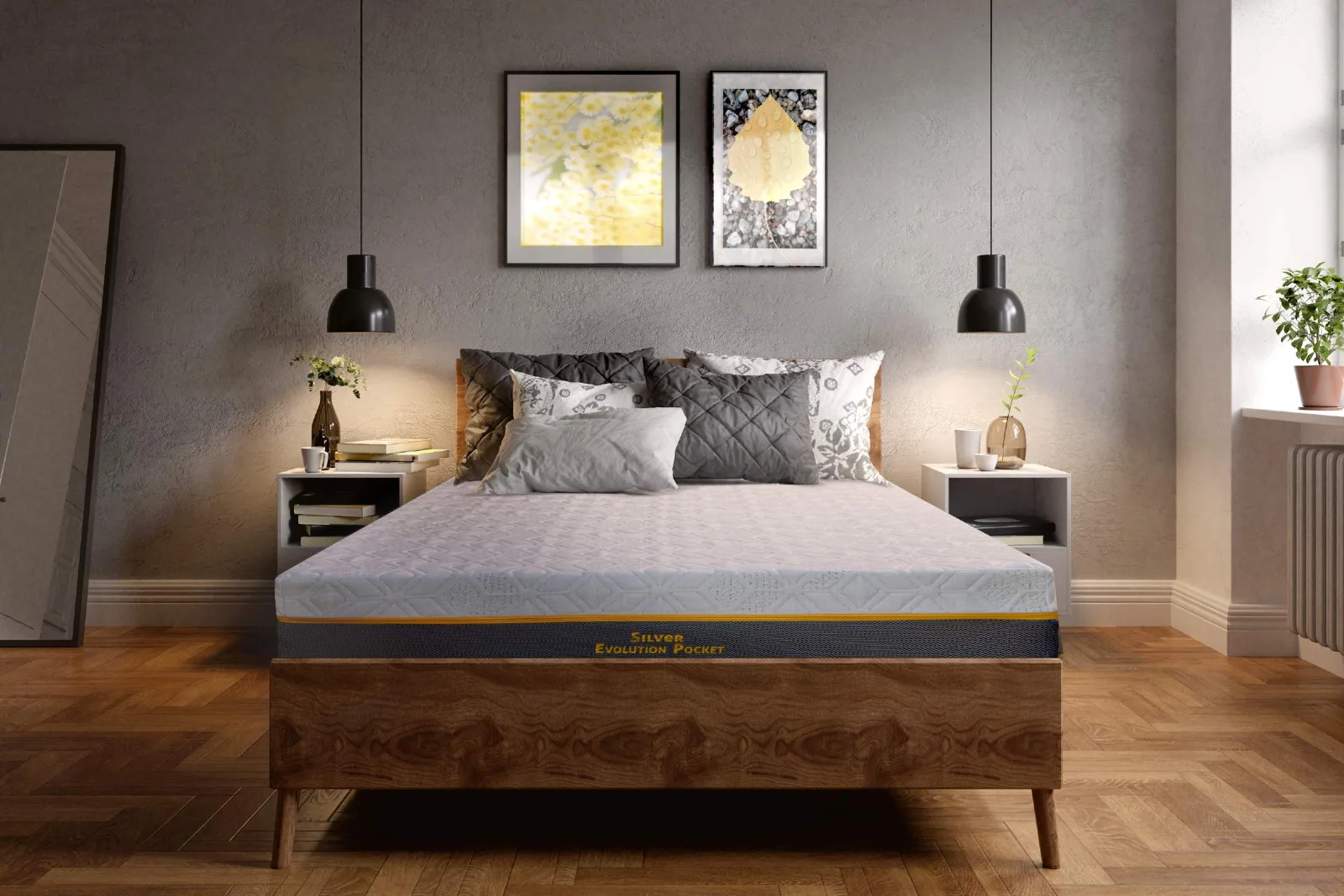 Saltea cu memorie și arcuri individuale Somnexpert Silver Evolution Pocket Spring 160x190, înălțime 24 cm, husă detașabilă, fermitate medie Saltea cu memorie și arcuri individuale Somnexpert Silver Evolution Pocket Spring 160x190, înălțime 24 cm, husă detașabilă, fermitate medie