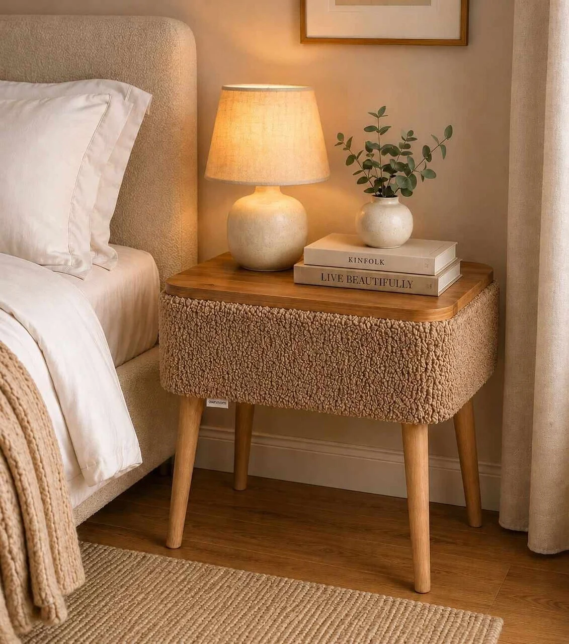 Noptiera, Hanah Home, Nova, 45x55x30 cm, Maro Noptiera, Hanah Home, Nova, 45x55x30 cm, Maro