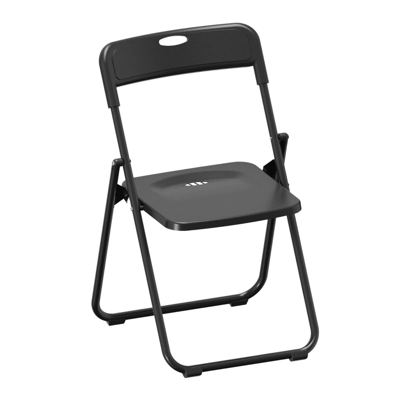 HOMCOM Set de 6 scaune pliabile din plastic cu spătar curbat, design cu ventilație, structură din oțel 48,5x47x75 cm Negru | Aosom Romania HOMCOM Set de 6 scaune pliabile din plastic cu spătar curbat, design cu ventilație, structură din oțel 48,5x47x75 cm Negru | Aosom Romania