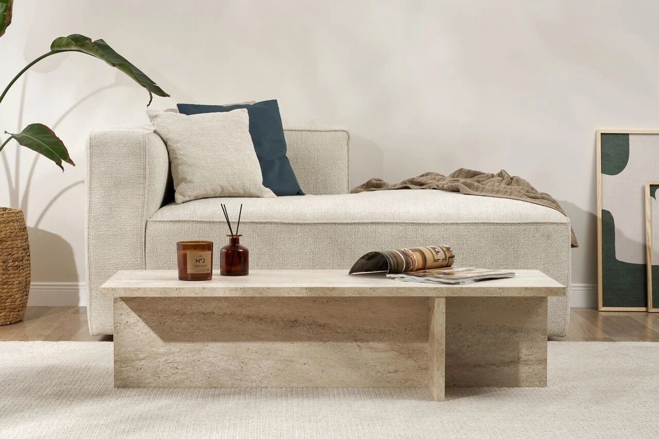 Masuta de cafea, Hanah Home, Harbor, 120x30x45 cm, Travertin Masuta de cafea, Hanah Home, Harbor, 120x30x45 cm, Travertin