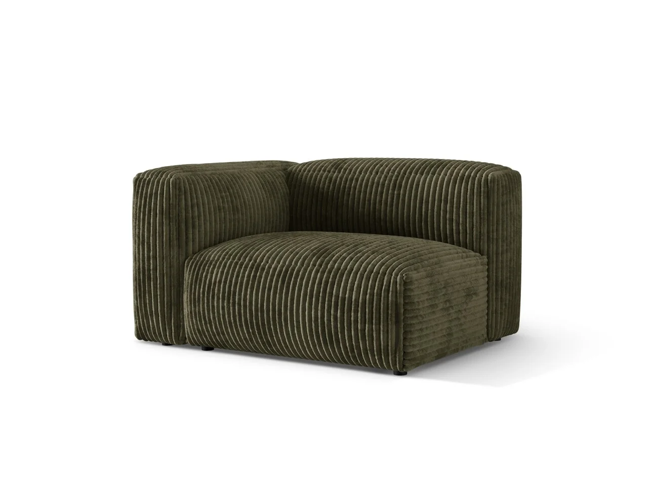 Modul stanga pentru canapea, 1 loc, Martina-212, Micadoni Home, 121x106x75 cm, velur, verde muschi Modul stanga pentru canapea, 1 loc, Martina-212, Micadoni Home, 121x106x75 cm, velur, verde muschi