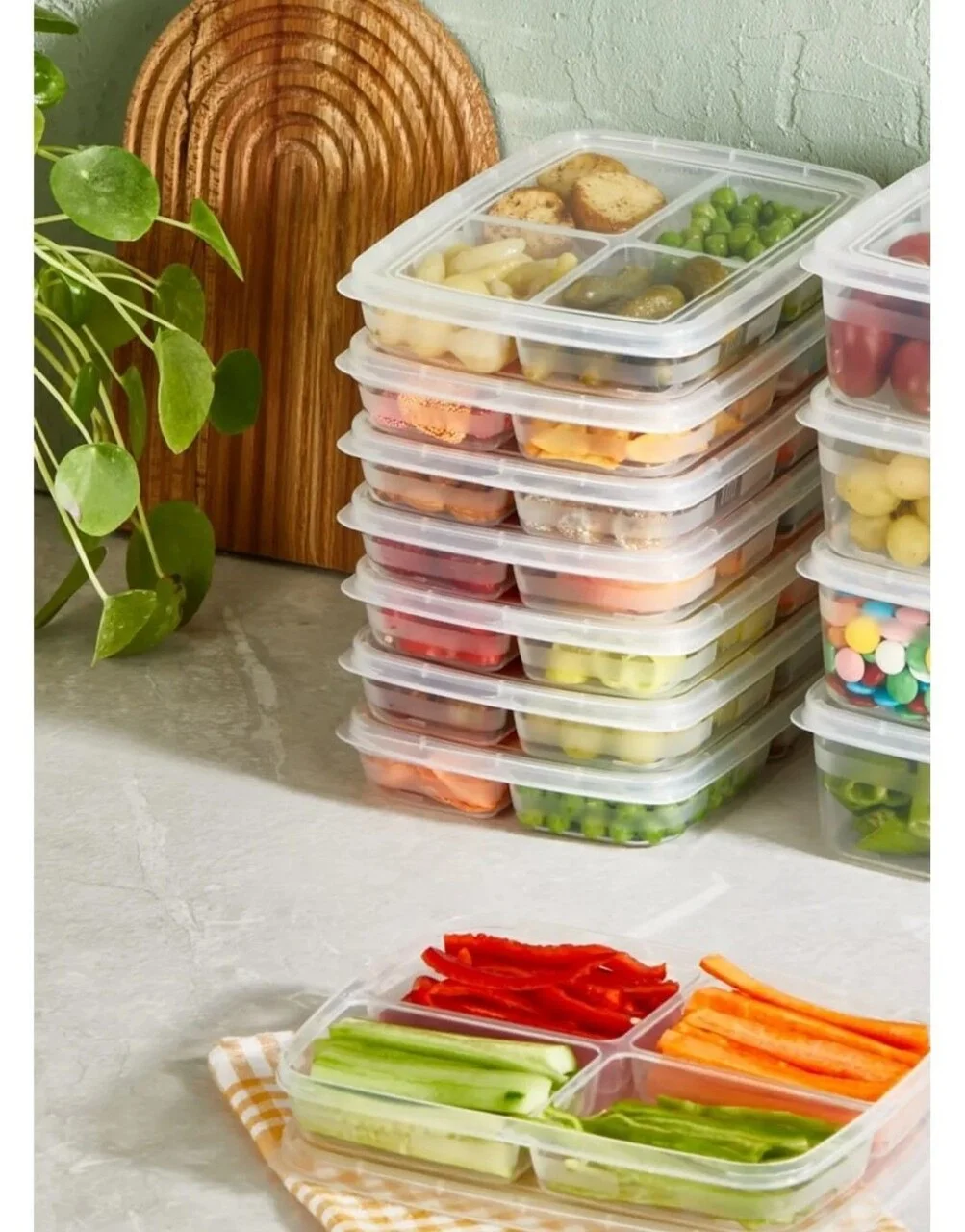 Set recipiente depozitare, Hermia, 200BYR1107, Transparent Set recipiente depozitare, Hermia, 200BYR1107, Transparent