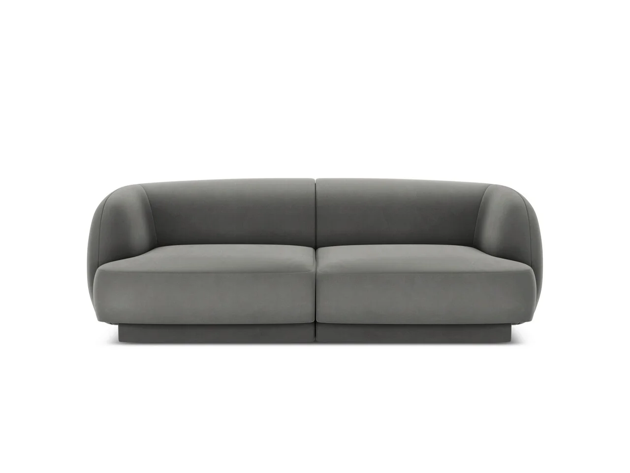 Canapea 2 locuri, Miley, Micadoni Home, BL, 184x85x74 cm, catifea, gri deschis Canapea 2 locuri, Miley, Micadoni Home, BL, 184x85x74 cm, catifea, gri deschis