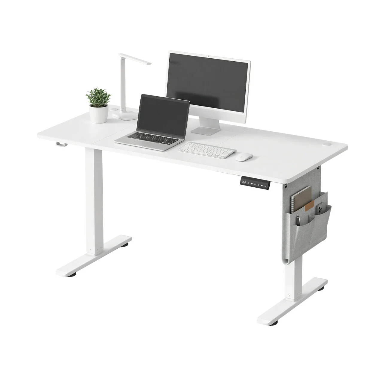 Birou electric cu inaltime reglabila, Songmics, 180x80x72-120 cm, functie de memorare a 4 inaltimi, alb cloud Birou electric cu inaltime reglabila, Songmics, 180x80x72-120 cm, functie de memorare a 4 inaltimi, alb cloud