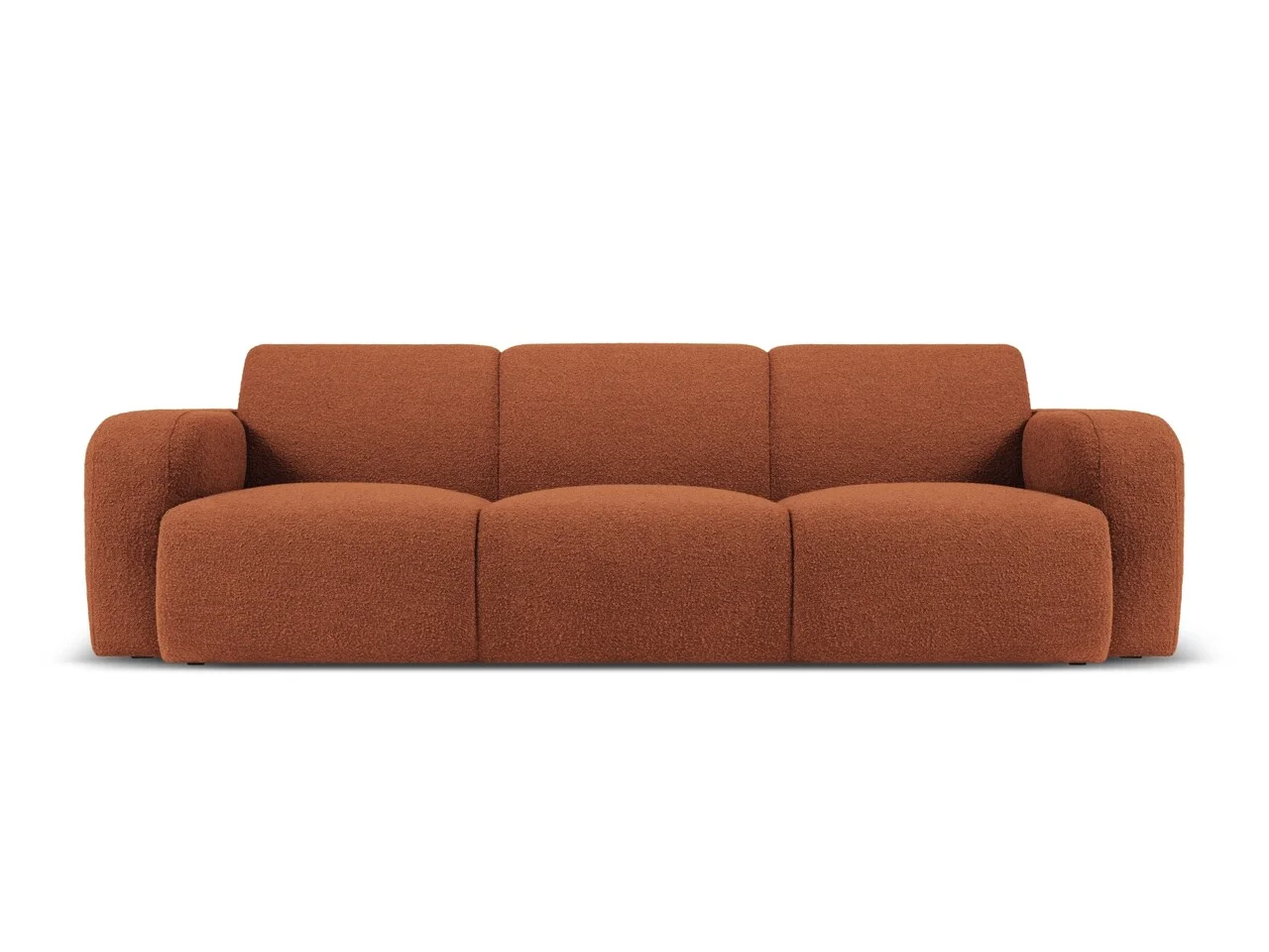 Canapea 3 locuri, Molino-101, Micadoni Home, 235x95x72 cm, tesatura boucle, teracota Canapea 3 locuri, Molino-101, Micadoni Home, 235x95x72 cm, tesatura boucle, teracota