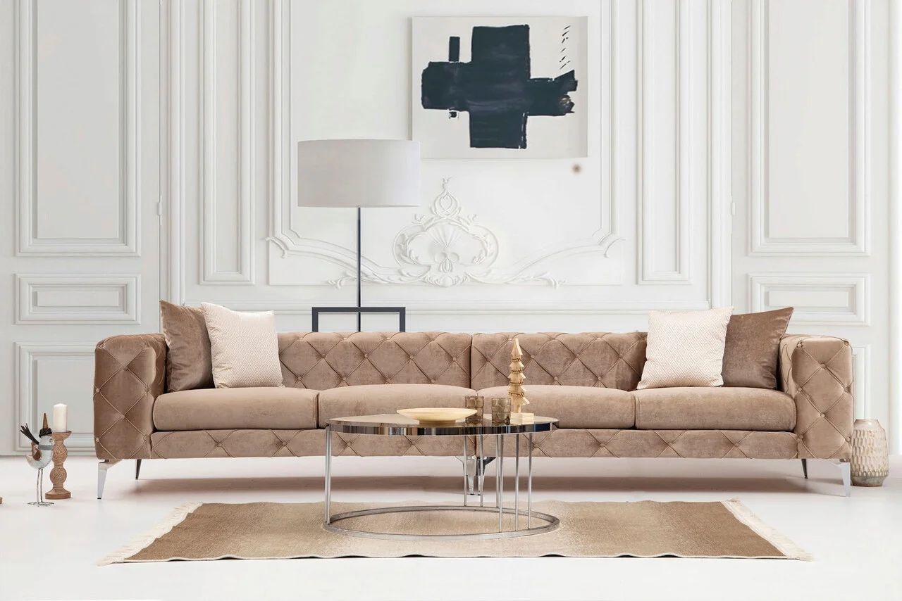 Canapea cu 4 locuri, Atelier del Sofa, 560ARE1901, Crem inchis Canapea cu 4 locuri, Atelier del Sofa, 560ARE1901, Crem inchis