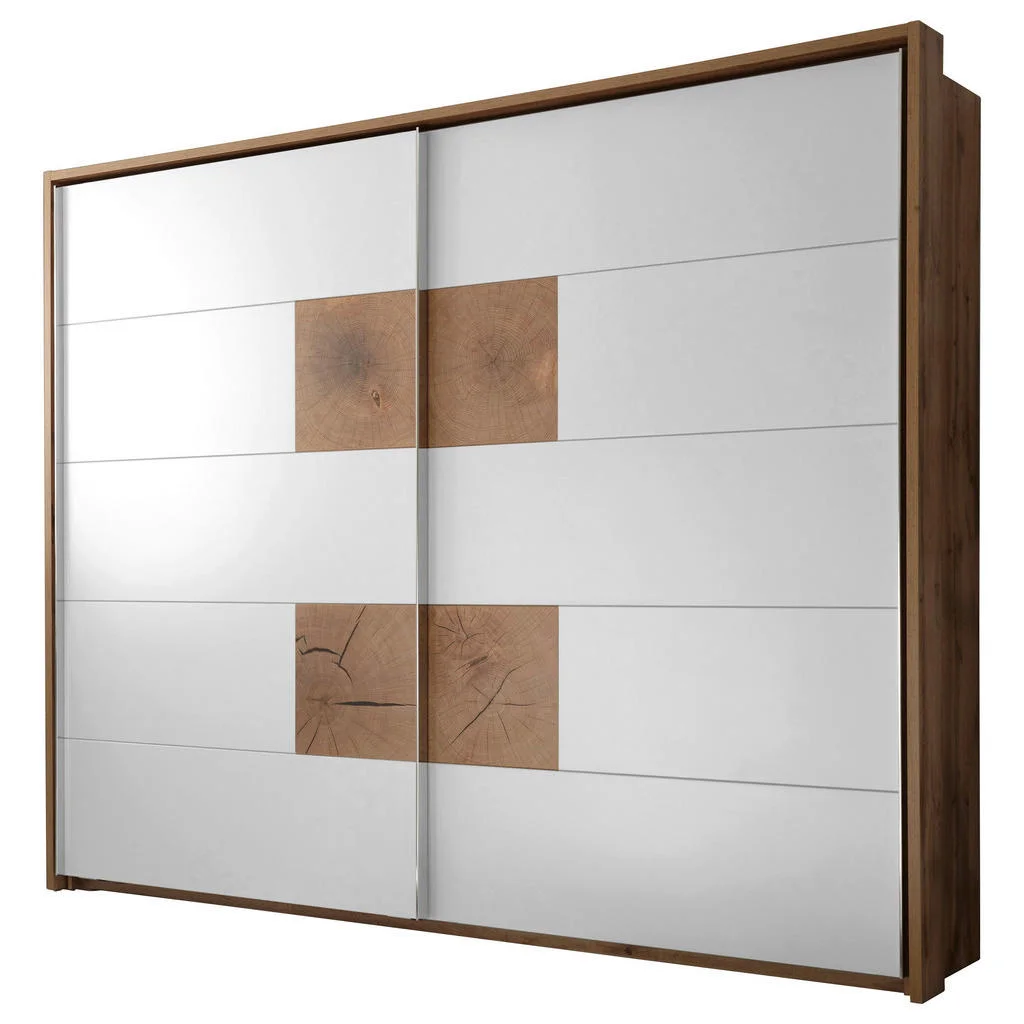 Dulap Cu Uși Culisante, 280/230/65 cm, alb, stejar sălbatic Dulap Cu Uși Culisante, 280/230/65 cm, alb, stejar sălbatic