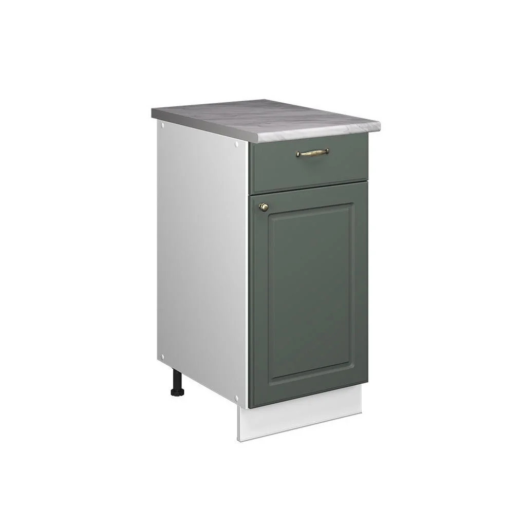 DULAP INFERIOR PENTRU CHIUVETĂ/PLITĂ Fame-Line, Casă de țară verde și aurie/Alb, 40 cm, AP Marmură DULAP INFERIOR PENTRU CHIUVETĂ/PLITĂ Fame-Line, Casă de țară verde și aurie/Alb, 40 cm, AP Marmură