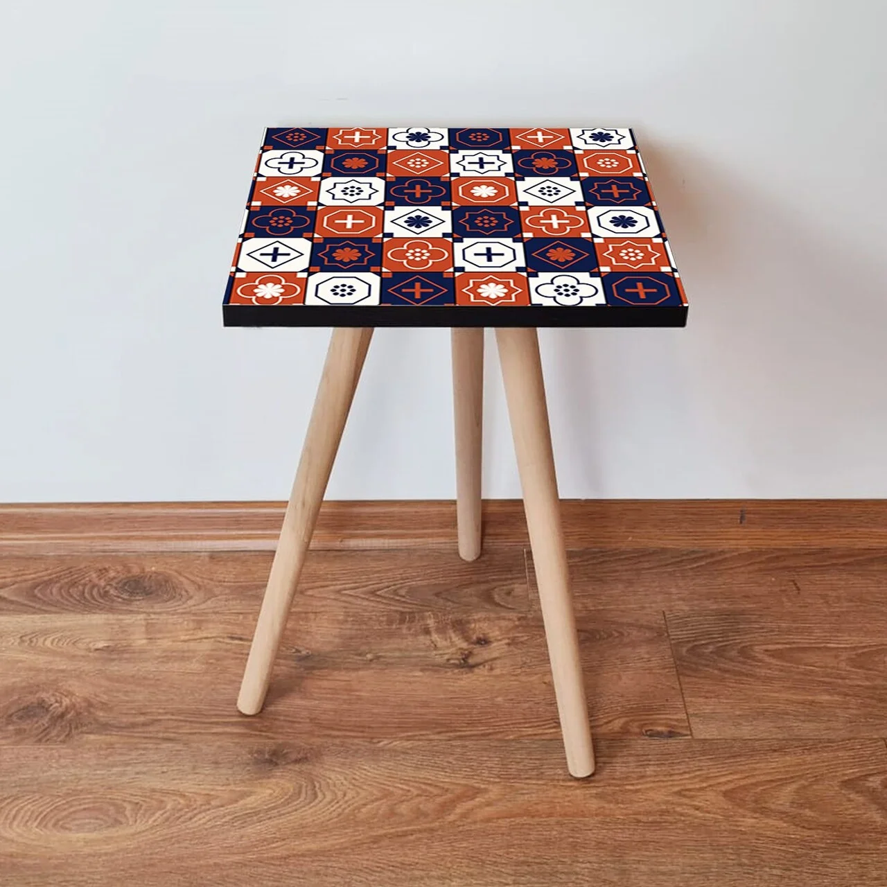 Masuta, Hanah Home, Shp394, 35x42x35 cm, Portocaliu / Bleumarin / Alb Masuta, Hanah Home, Shp394, 35x42x35 cm, Portocaliu / Bleumarin / Alb
