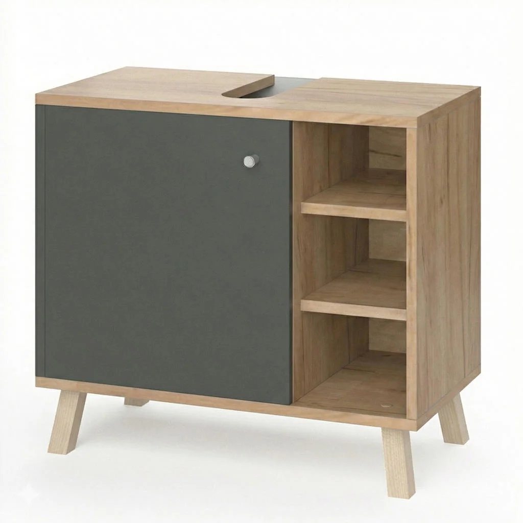 ТУМБА ПОД РАКОВИНУ Senyo antracit 60x54 cm ТУМБА ПОД РАКОВИНУ Senyo antracit 60x54 cm
