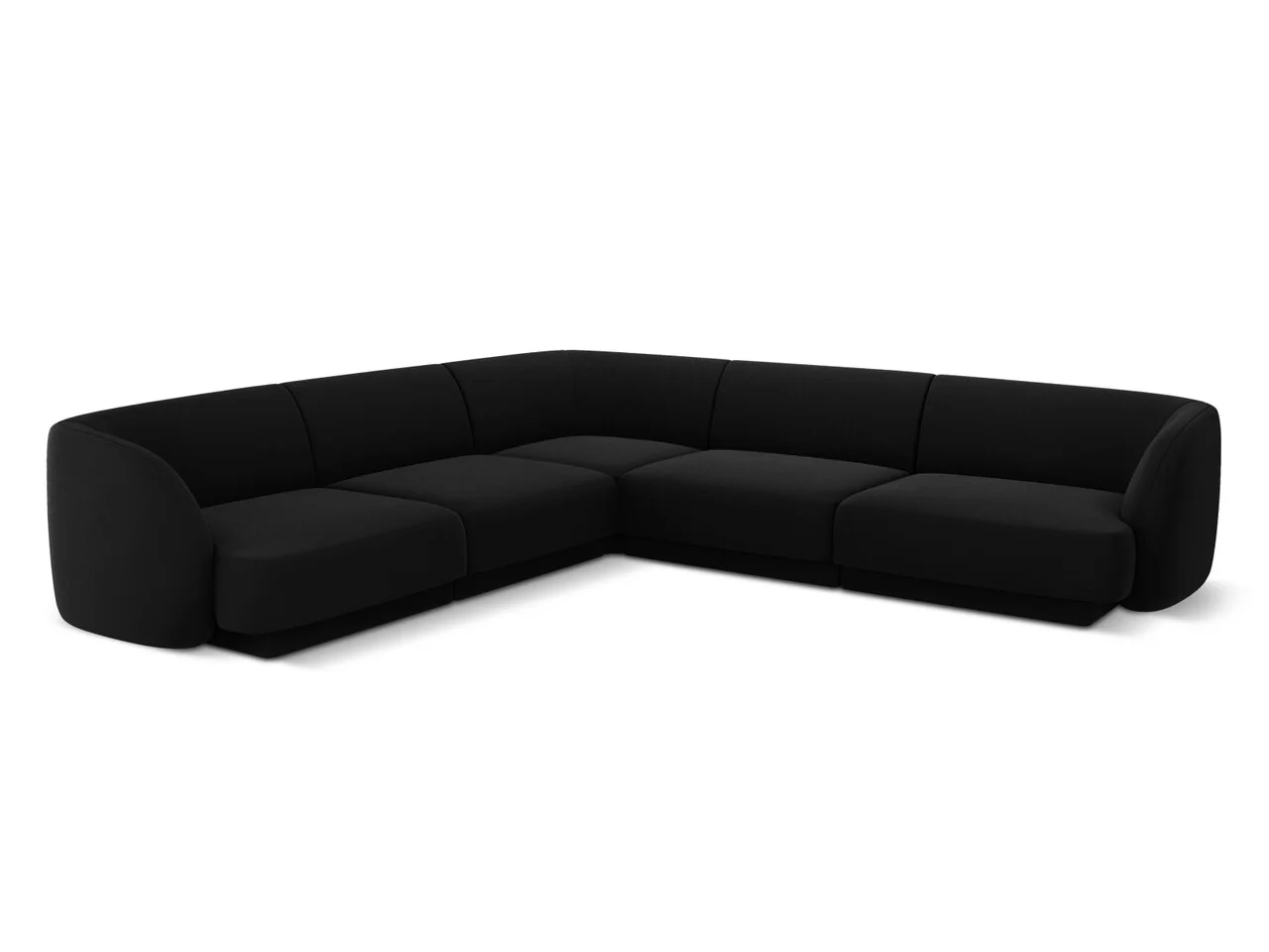 Coltar simetric 5 locuri, Miley, Micadoni Home, BL, 252x252x74 cm, catifea, negru Coltar simetric 5 locuri, Miley, Micadoni Home, BL, 252x252x74 cm, catifea, negru