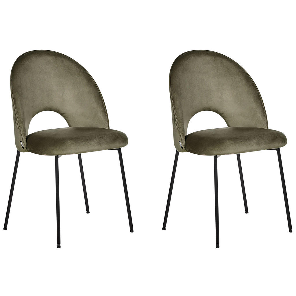 SCAUN DE BUCĂTĂRIE set de 2 catifea verde Covelo SCAUN DE BUCĂTĂRIE set de 2 catifea verde Covelo