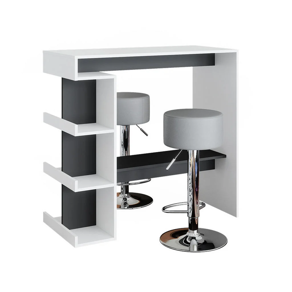 SET DE MASĂ DE BAR Dana Alb 108 x 50 cm cu 2 scaune de bar SET DE MASĂ DE BAR Dana Alb 108 x 50 cm cu 2 scaune de bar