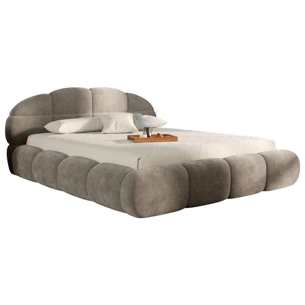 Pat Tapițat, 140/200 cm, taupe