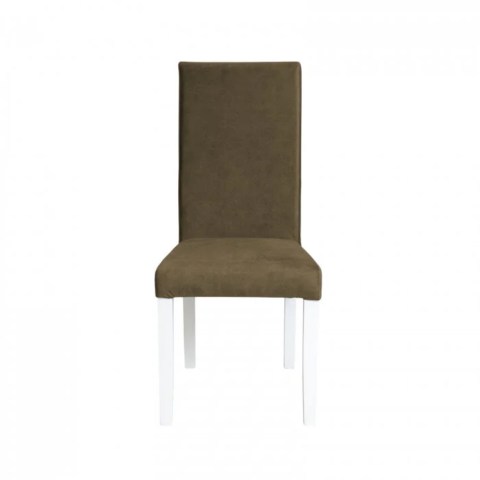 Scaun living TEO, picioare lemn alb, stofa z kaki, 46x60x98 cm Scaun living TEO, picioare lemn alb, stofa z kaki, 46x60x98 cm