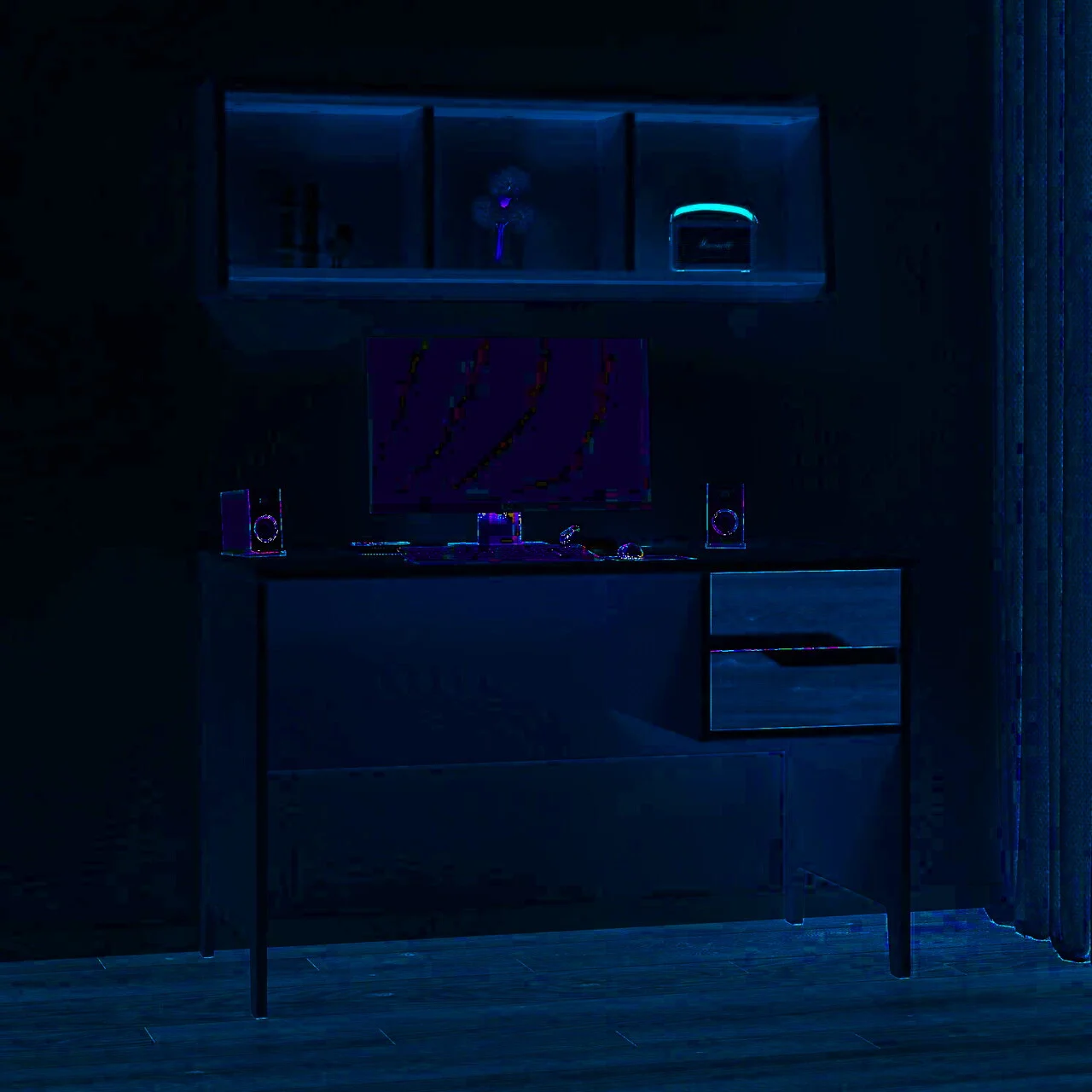 Set birou si biblioteca, Hanah Home, Ruby Desk + Shelf Set, 120x76x60 cm, Piatră Lunii / Nuc Set birou si biblioteca, Hanah Home, Ruby Desk + Shelf Set, 120x76x60 cm, Piatră Lunii / Nuc