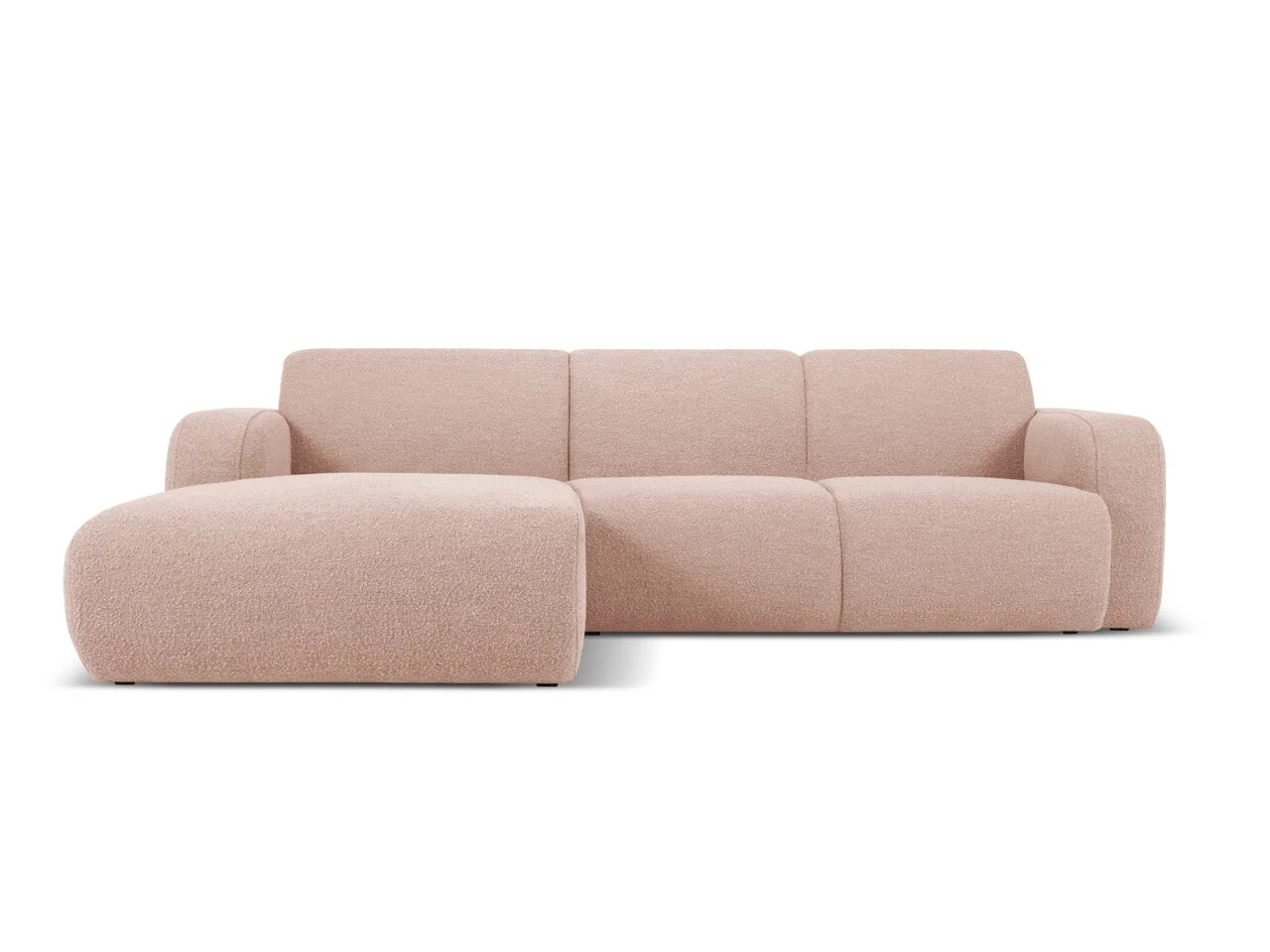 Coltar stanga 4 locuri, Molino-101, Micadoni Home, 250x170x72 cm, tesatura boucle, roz pudra Coltar stanga 4 locuri, Molino-101, Micadoni Home, 250x170x72 cm, tesatura boucle, roz pudra