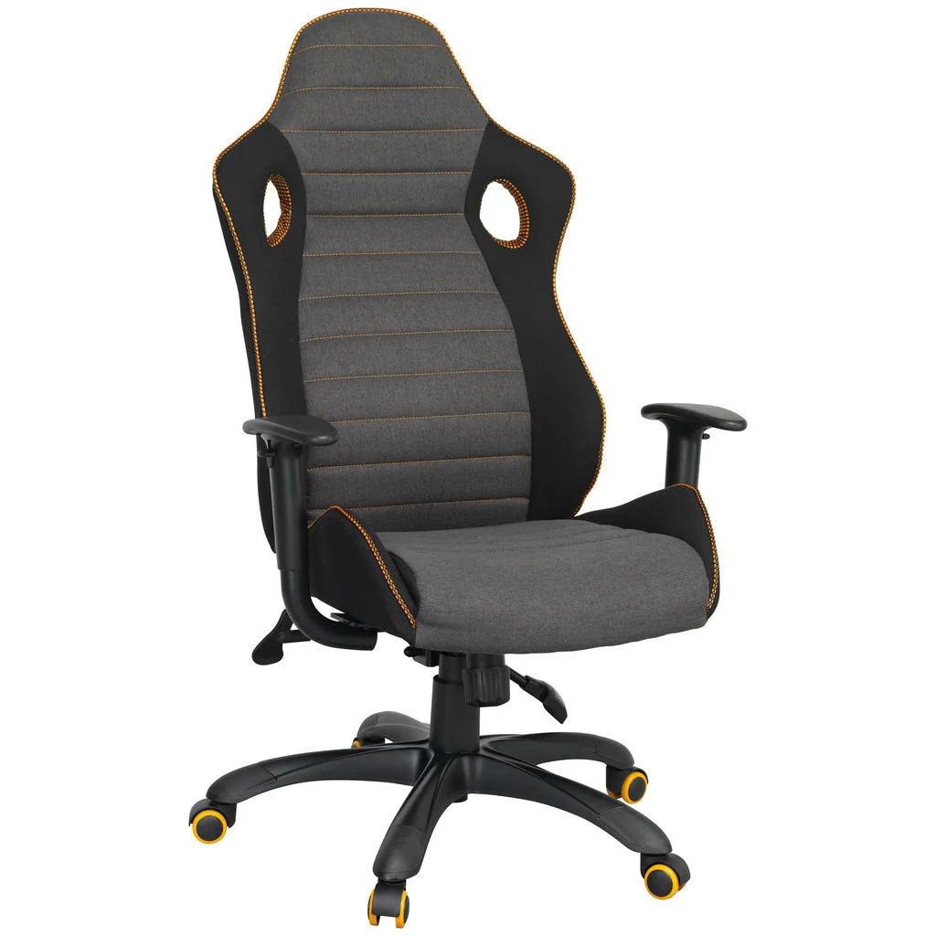 Scaun De Gaming, plasă tensionată, țesătură, gri, negru Scaun De Gaming, plasă tensionată, țesătură, gri, negru