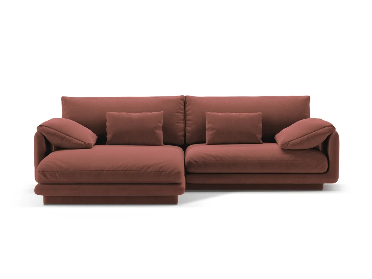 Coltar stanga 4 locuri, Torino-184, Micadoni Home, 250x170x83 cm, catifea, maro cuoio Coltar stanga 4 locuri, Torino-184, Micadoni Home, 250x170x83 cm, catifea, maro cuoio