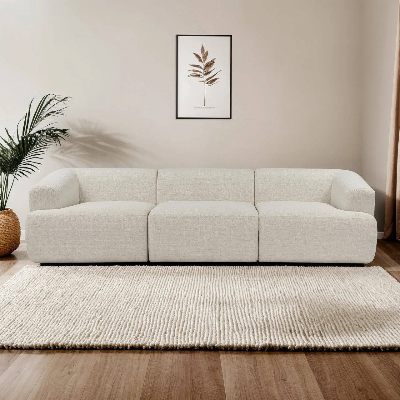 Canapea 3 locuri, Atelier del Sofa, 560ARE4104, Lemn, Alb Canapea 3 locuri, Atelier del Sofa, 560ARE4104, Lemn, Alb