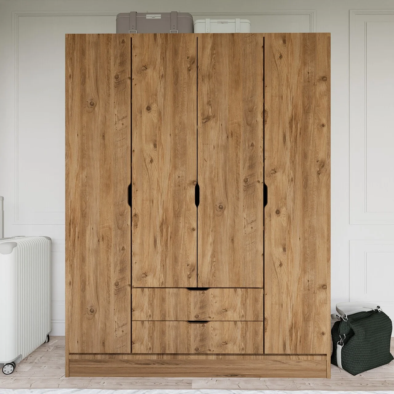 Dulap pentru haine, Hanah Home, 1600-046, 140x182x45 cm, Maro Dulap pentru haine, Hanah Home, 1600-046, 140x182x45 cm, Maro